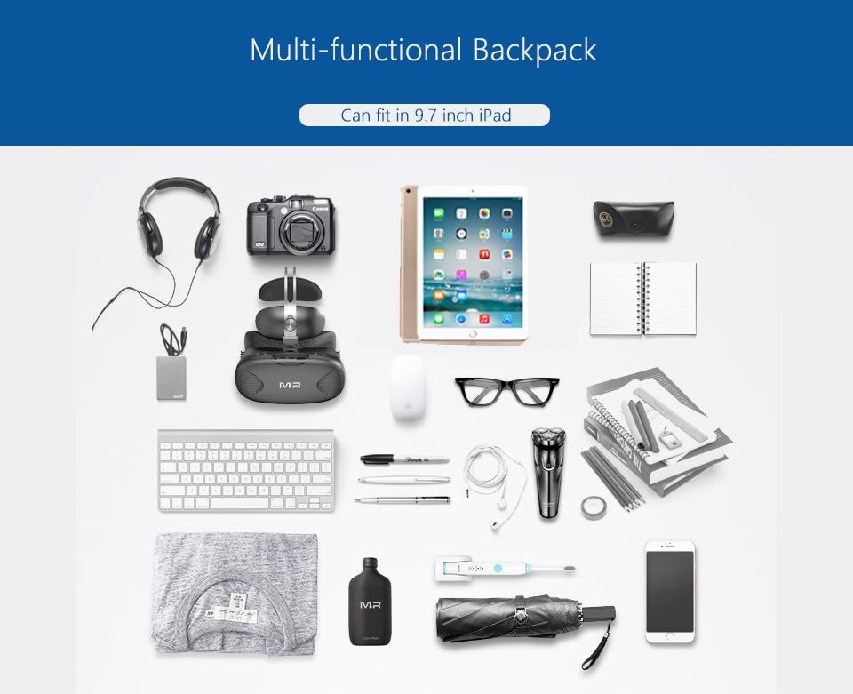 Waterproof Anti-Theft Crossbody Backpack with USB Charging – Slim Design for Daily Use, Multiple Pockets, Adjustable Straps