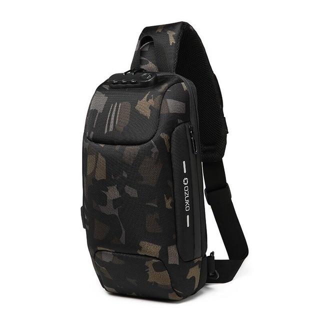 Waterproof Anti-Theft Crossbody Backpack with USB Charging – Slim Design for Daily Use, Multiple Pockets, Adjustable Straps