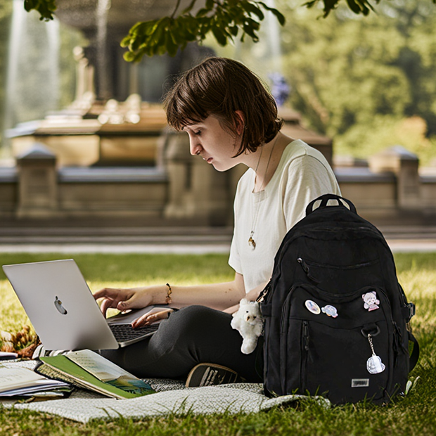 Double-Layer Waterproof School Backpack
