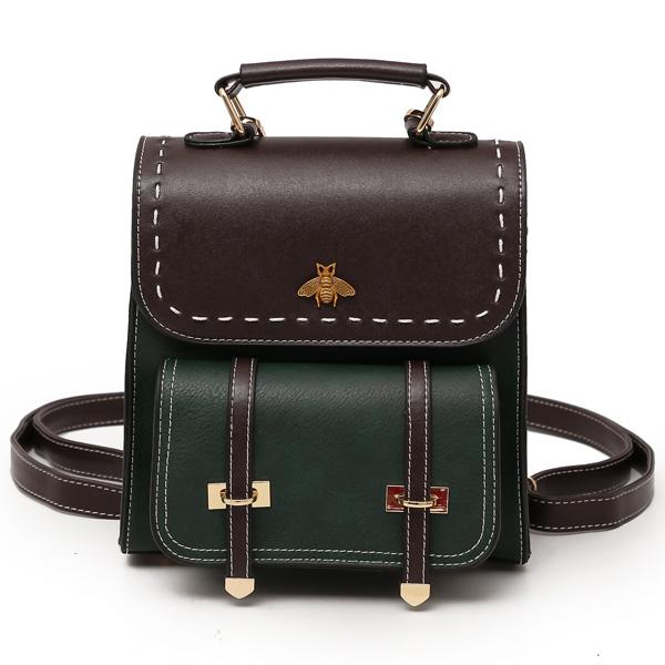 Little Bee Retro Vegan-Leather Backpack
