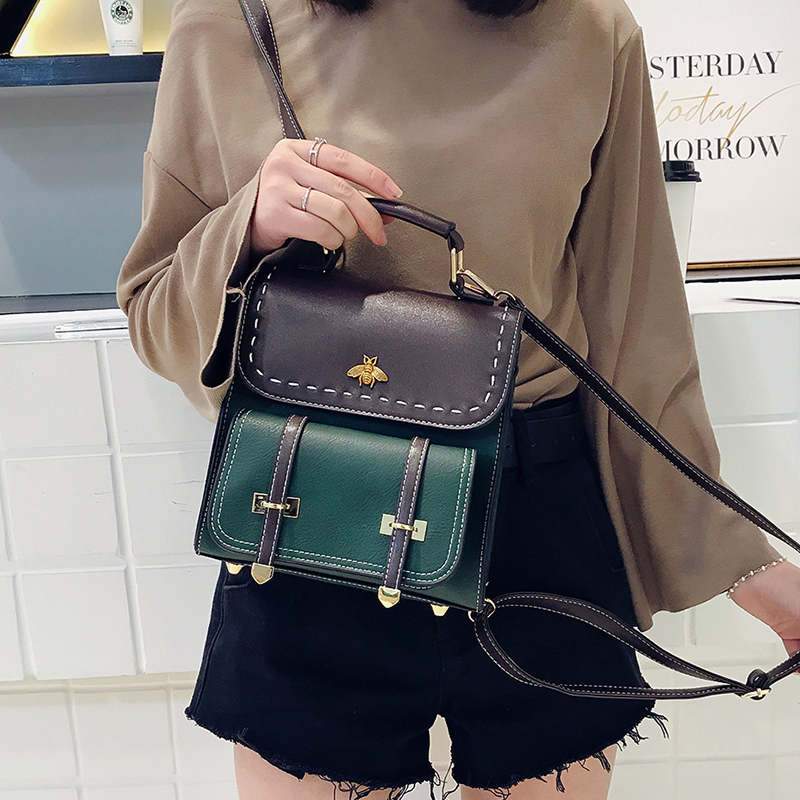 Little Bee Retro Vegan-Leather Backpack