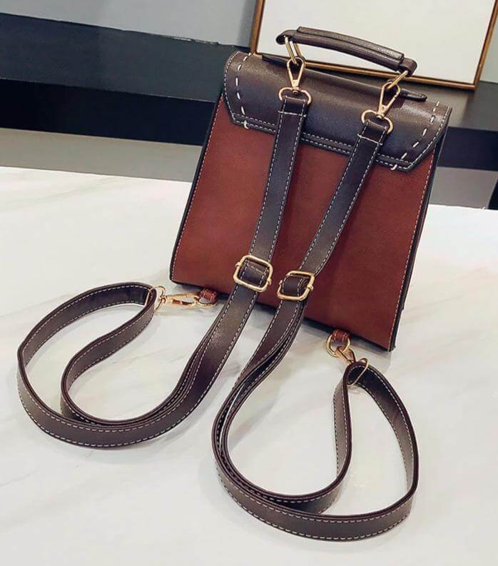 Little Bee Retro Vegan-Leather Backpack