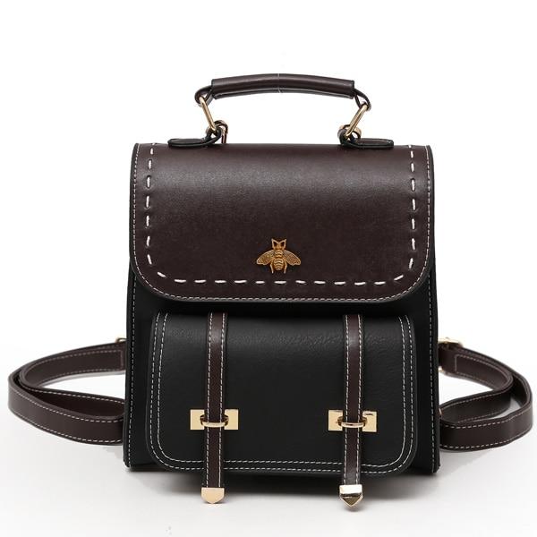 Little Bee Retro Vegan-Leather Backpack