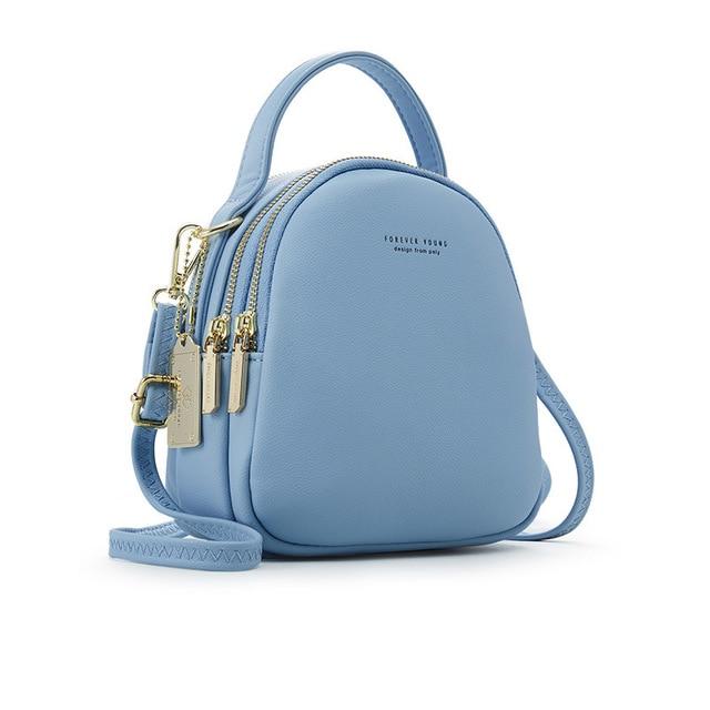 Chic Faux-Leather Mini Backpack