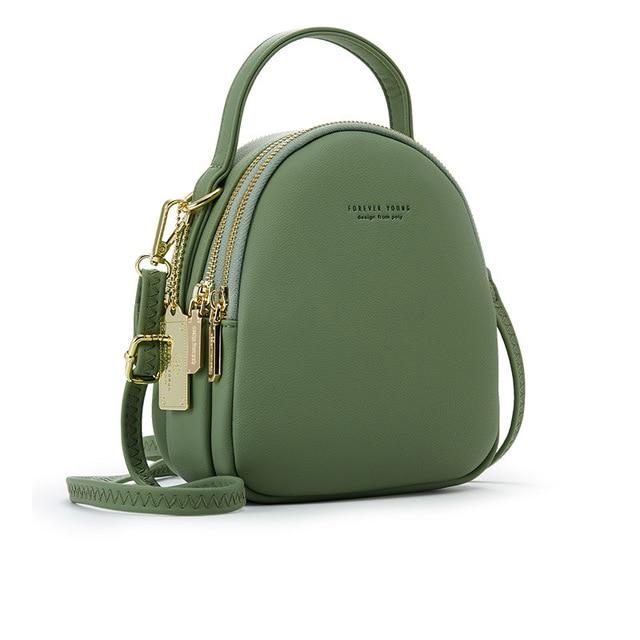 Chic Faux-Leather Mini Backpack
