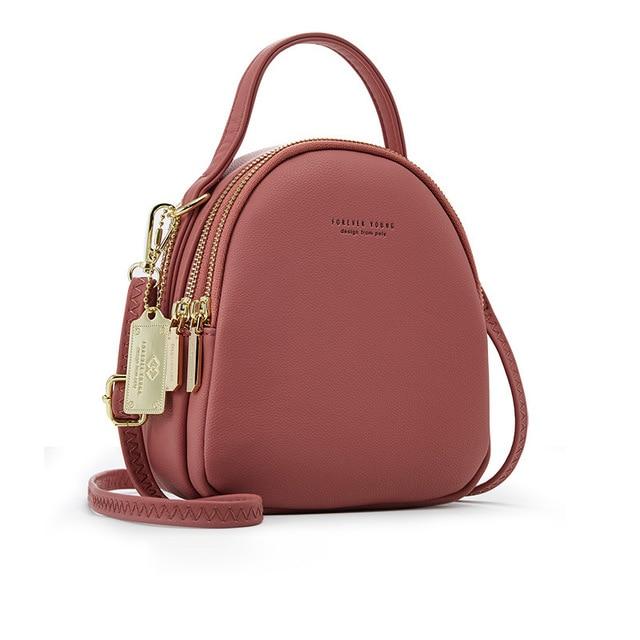 Chic Faux-Leather Mini Backpack