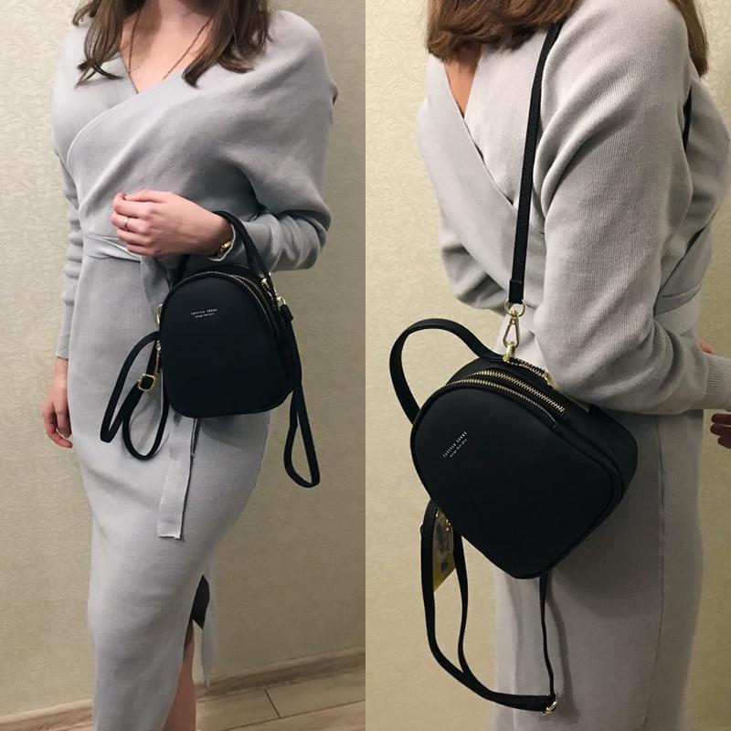 Chic Faux-Leather Mini Backpack