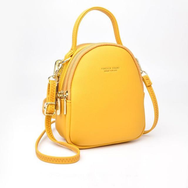 Chic Faux-Leather Mini Backpack