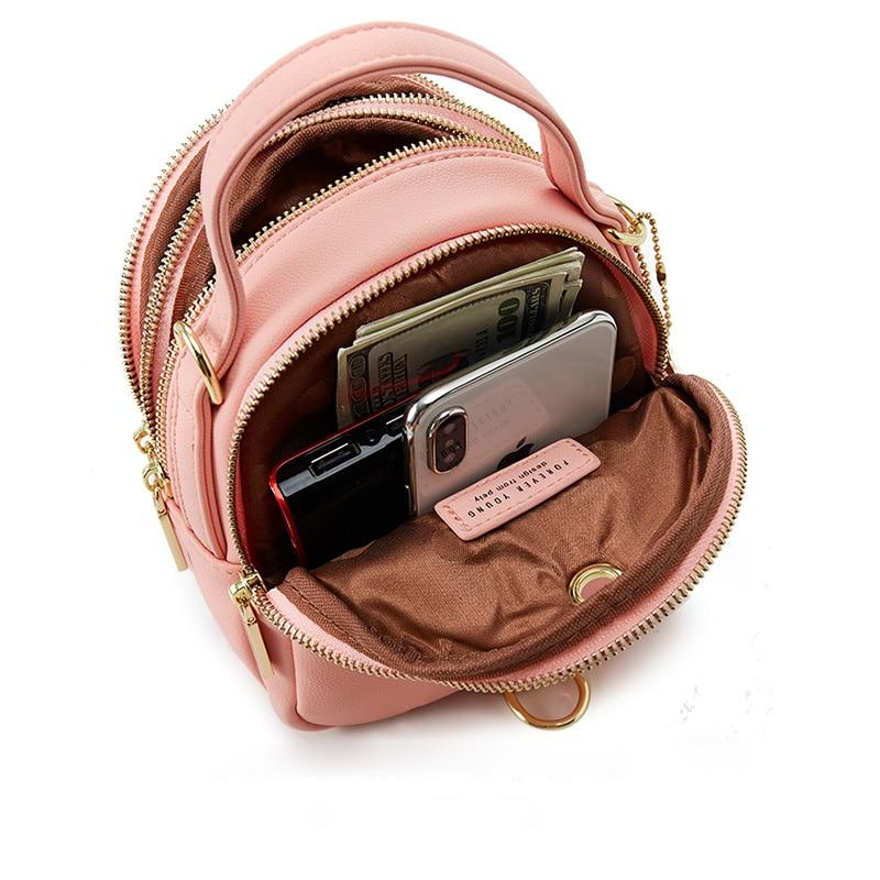 Chic Faux-Leather Mini Backpack