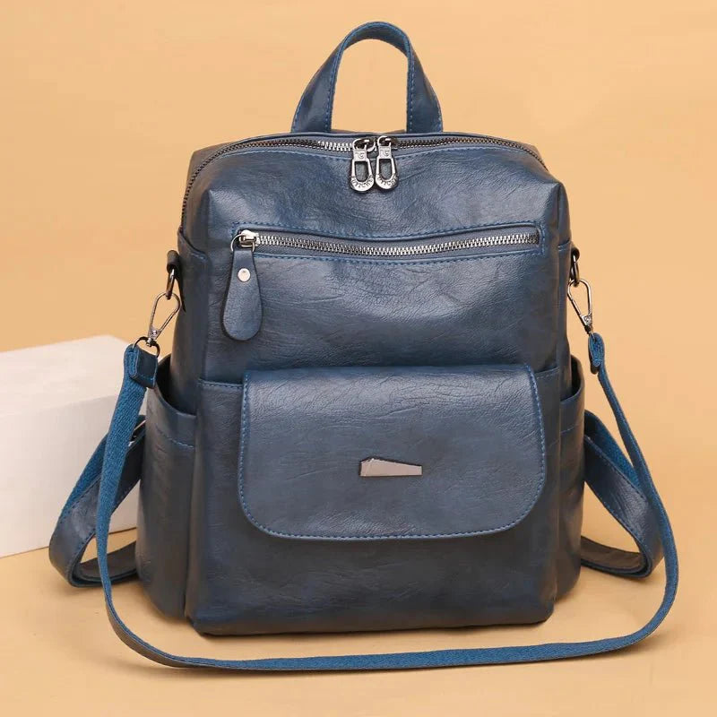 Vintage Women’s Vegan-Leather Backpack