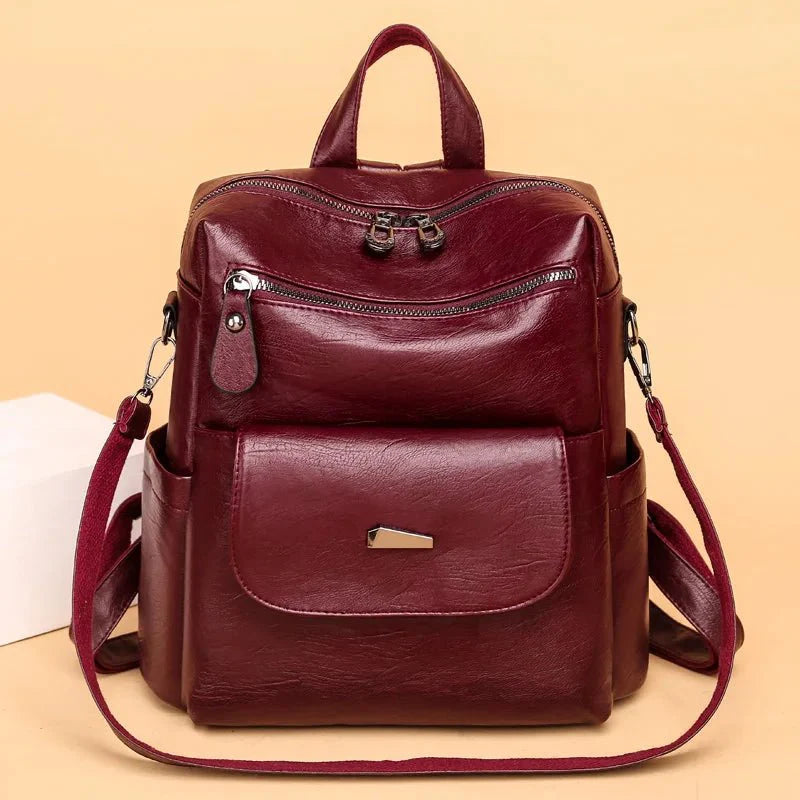 Vintage Women’s Vegan-Leather Backpack