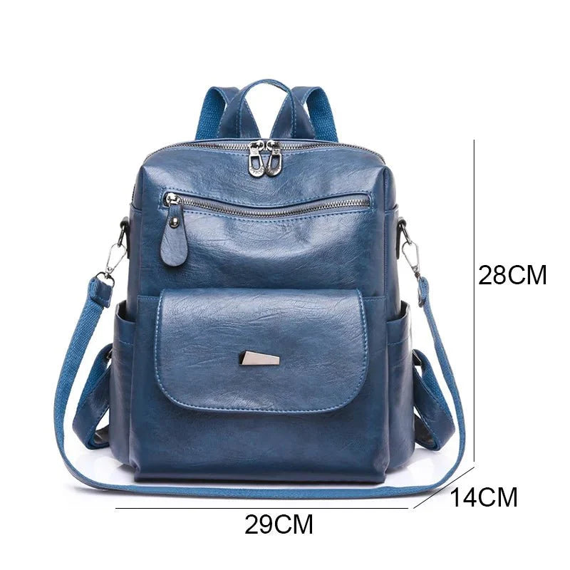 Vintage Women’s Vegan-Leather Backpack