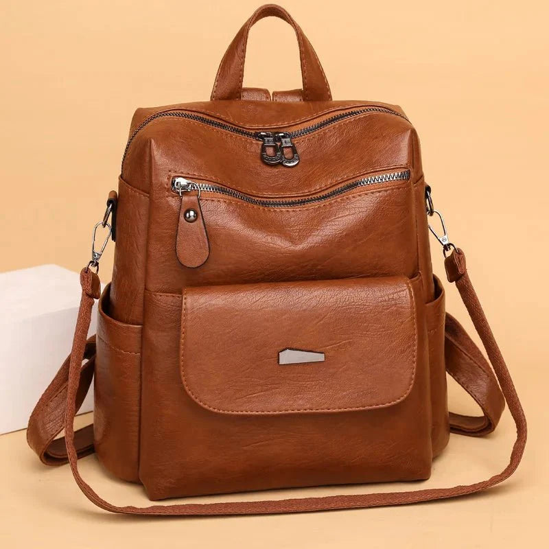 Vintage Women’s Vegan-Leather Backpack