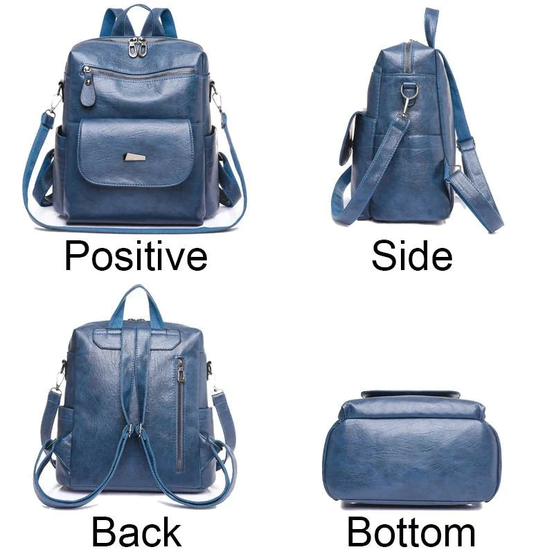 Vintage Women’s Vegan-Leather Backpack