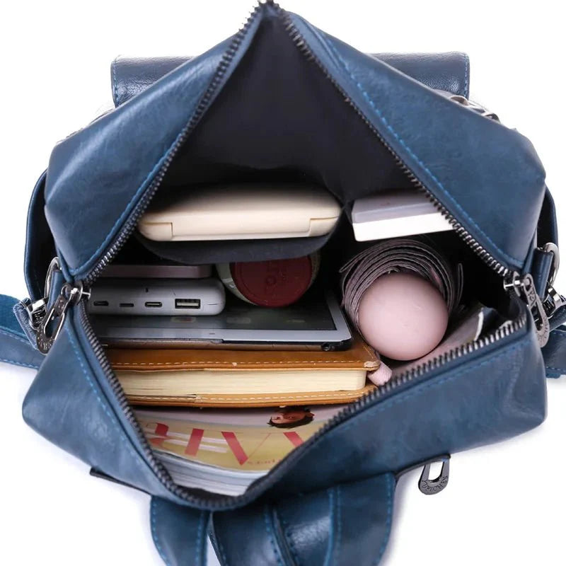 Vintage Women’s Vegan-Leather Backpack
