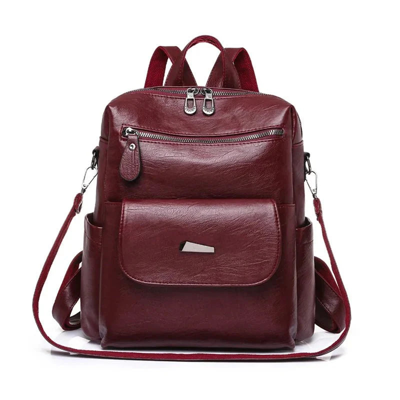 Vintage Women’s Vegan-Leather Backpack