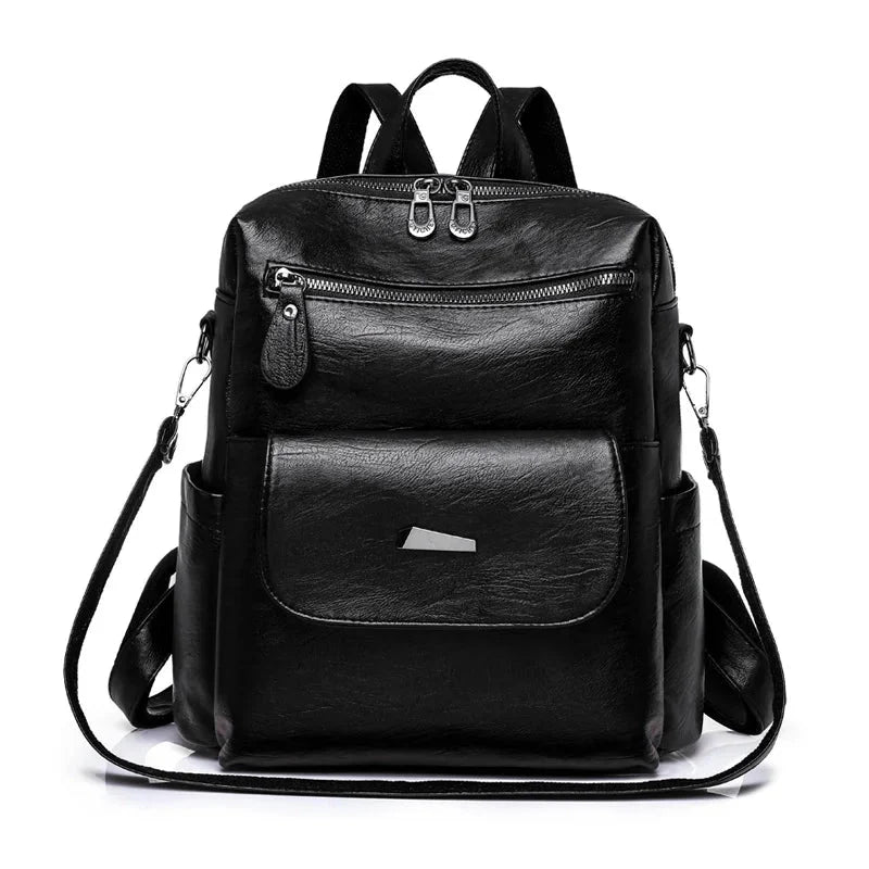 Vintage Women’s Vegan-Leather Backpack