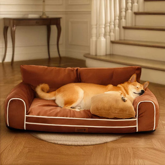 Velvet Orthopedic Dog Bed – Deluxe Sofa