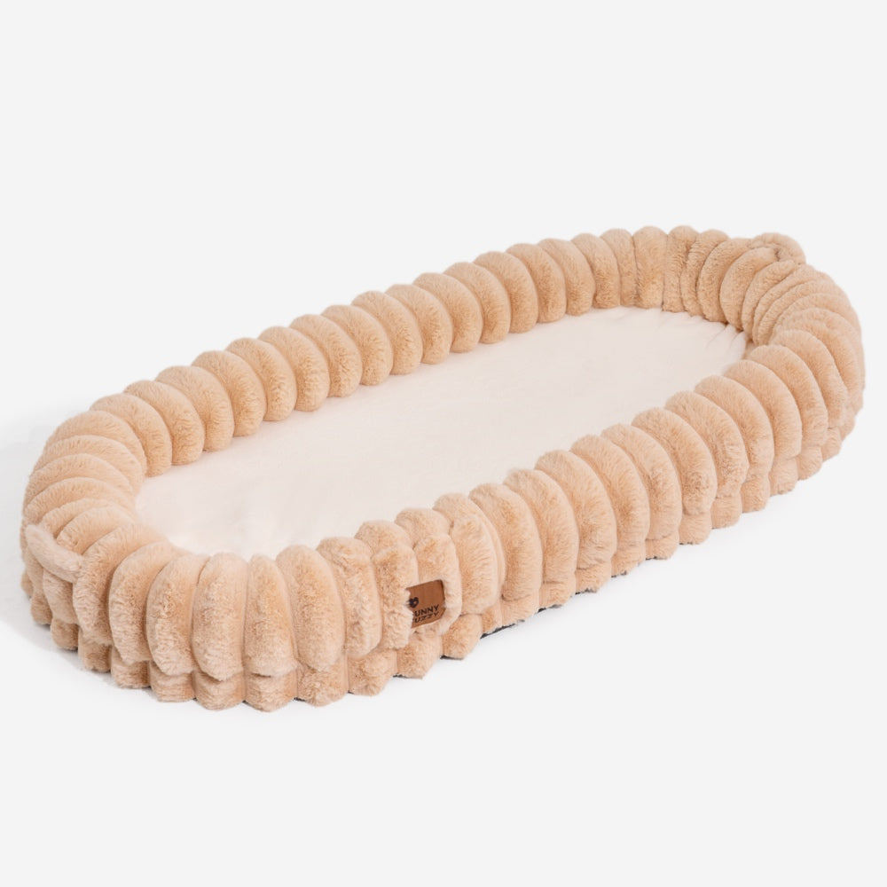Creamy Plush Super Large Donut Dog Bed For Humans Cuddle Cradle