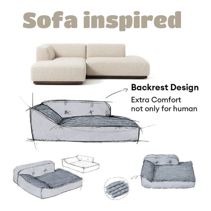 All-Season Plush Pet Pillow Bed –  With Neck Support