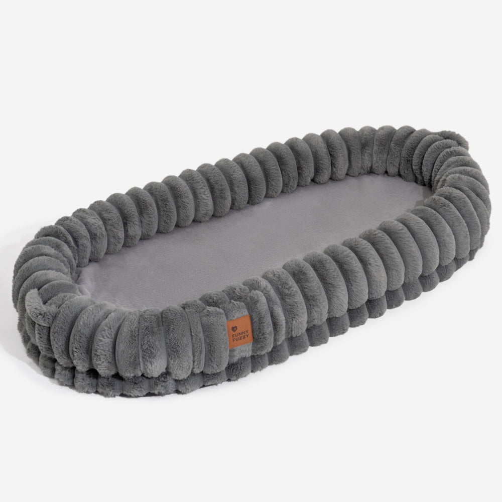 Creamy Plush Super Large Donut Dog Bed For Humans Cuddle Cradle