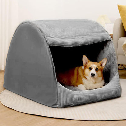 Warm Enclosed Dog Tent – Large cozy bed