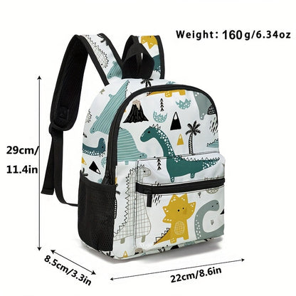 Boys Green Dinosaur Backpack for School