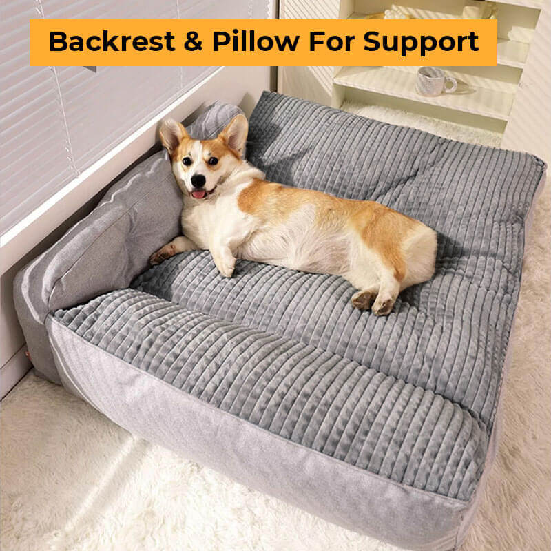 All-Season Plush Pet Pillow Bed –  With Neck Support