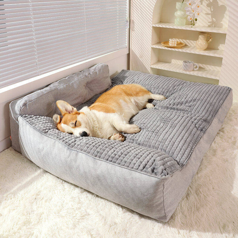 All-Season Plush Pet Pillow Bed –  With Neck Support