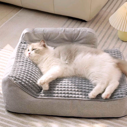 All-Season Plush Pet Pillow Bed –  With Neck Support