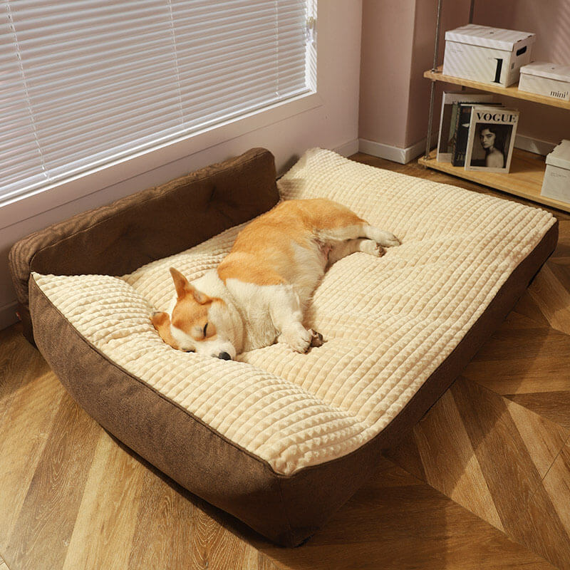 All-Season Plush Pet Pillow Bed –  With Neck Support