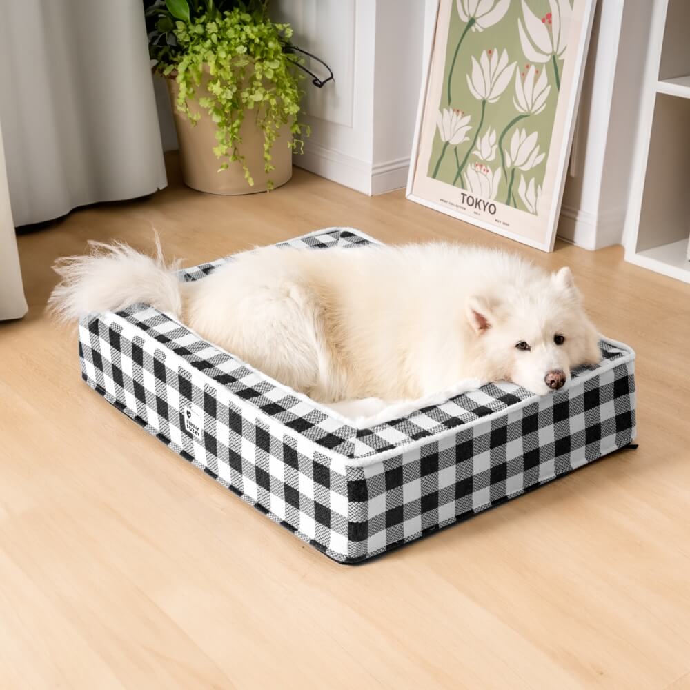 Anti Anxiety Dog Bed – Cozy Plush Calming Sofa with Ergonomic Foam