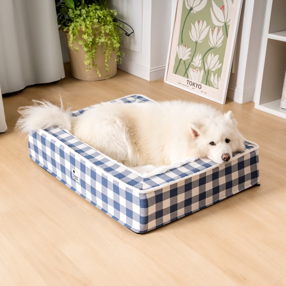 Anti Anxiety Dog Bed – Cozy Plush Calming Sofa with Ergonomic Foam