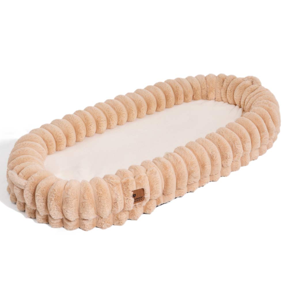Creamy Plush Super Large Donut Dog Bed For Humans Cuddle Cradle