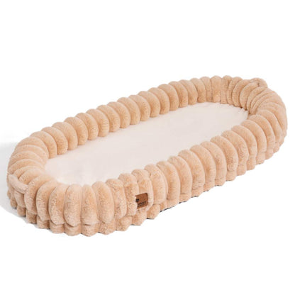 Creamy Plush Super Large Donut Dog Bed For Humans Cuddle Cradle