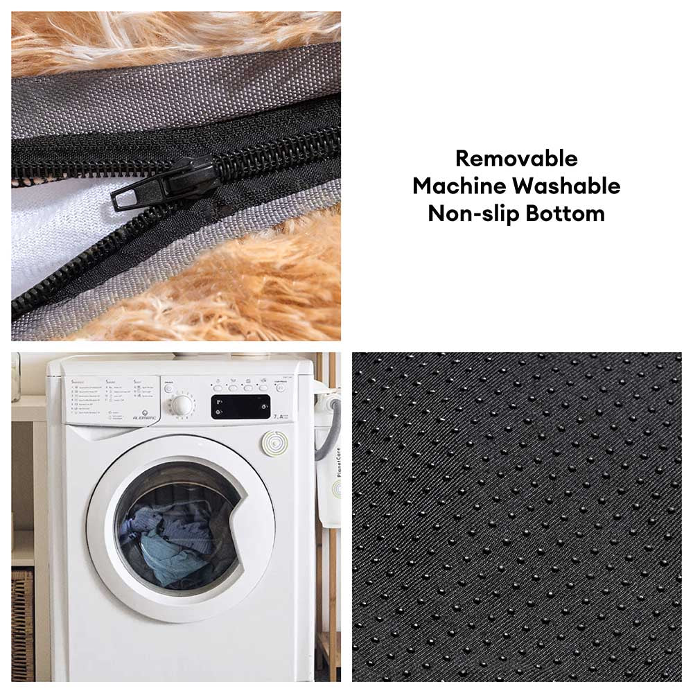 Creamy Plush Super Large Donut Dog Bed For Humans Cuddle Cradle