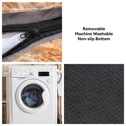 Creamy Plush Super Large Donut Dog Bed For Humans Cuddle Cradle