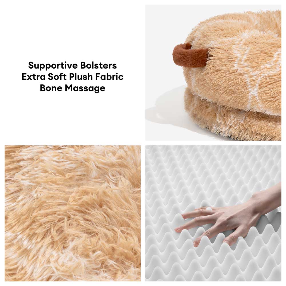 Creamy Plush Super Large Donut Dog Bed For Humans Cuddle Cradle