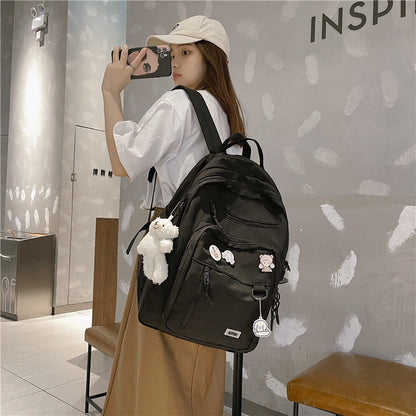Double-Deck Waterproof School Backpack with 15-20 Litres Capacity, Multiple Pockets, Available in 4 Colors