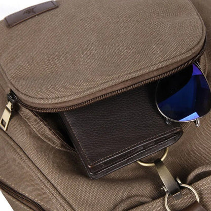 Drew Vintage Canvas Backpack | Durable Cotton, Versatile Travel Companion