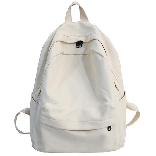 Durable Water-Resistant Canvas Laptop Backpack with Multiple Compartments for School and Everyday Use 0