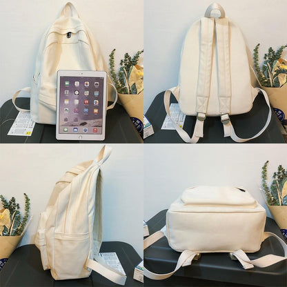 Durable Water-Resistant Canvas Laptop Backpack with Multiple Compartments for School and Everyday Use 6