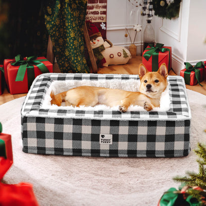 Anti Anxiety Dog Bed – Cozy Plush Calming Sofa with Ergonomic Foam