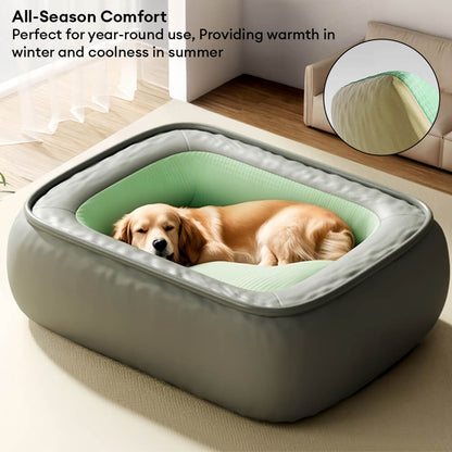 Waterproof Resistant Synthetic Leather Dog Bed With Four Sizes