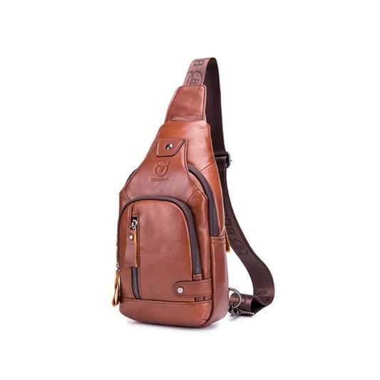 Genuine Leather Crossbody Bag with USB Charging Port – Black Crossbody Bag for Women and Men, Stylish and Functional for Daily Use 1