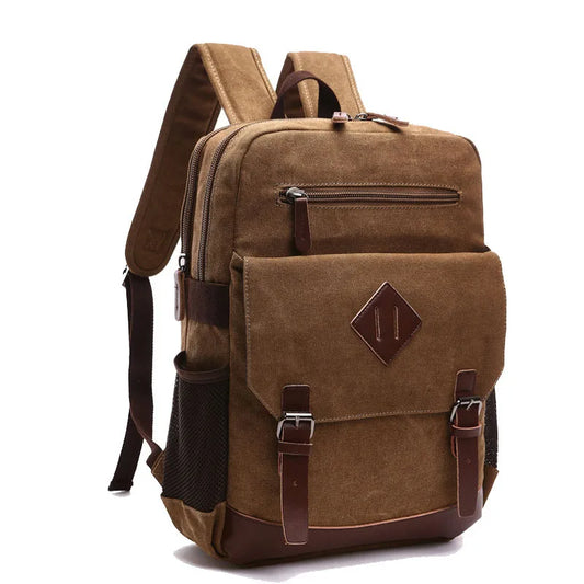 Classic Men’s Canvas Laptop Backpack for School