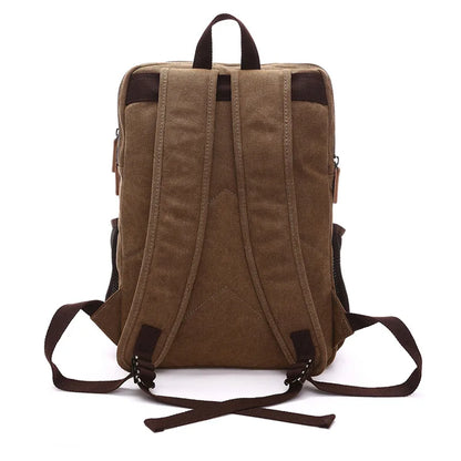 Classic Men’s Canvas Laptop Backpack for School
