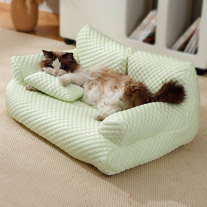 Ice Silk Cooling Pet Bed – Breathable Summer