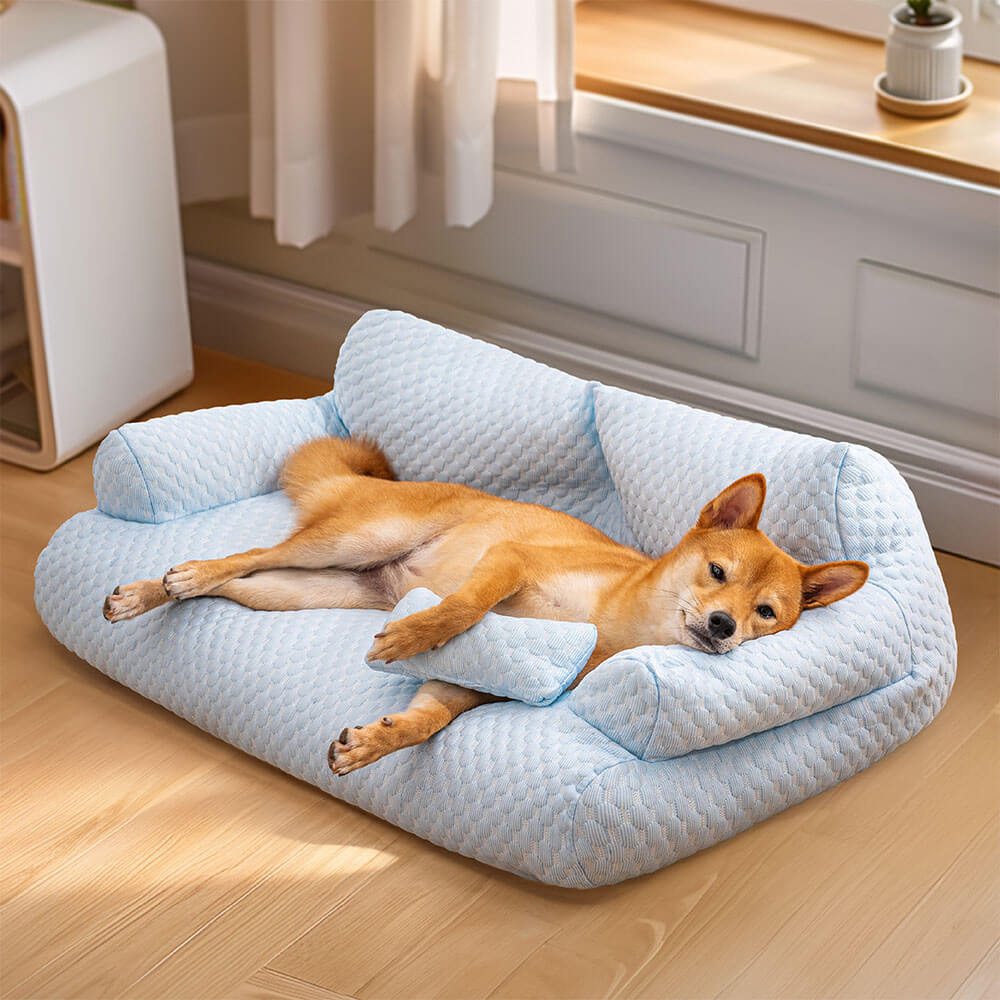Ice Silk Cooling Pet Bed – Breathable Summer
