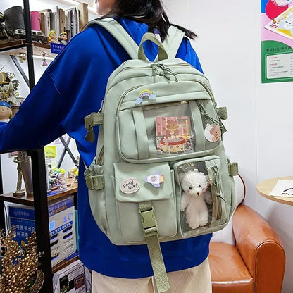Aesthetic Kawaii School Backpack for Teen Girls